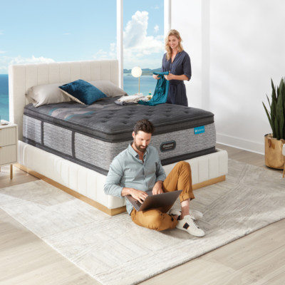 Organizing their bed room after getting a new Diamond series ultra plush mattress