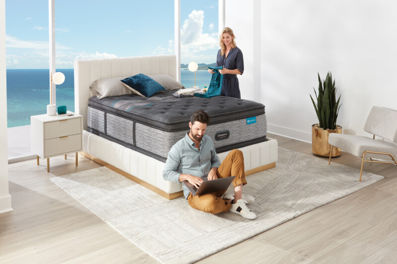 Organizing their bed room after getting a new Diamond series ultra plush mattress