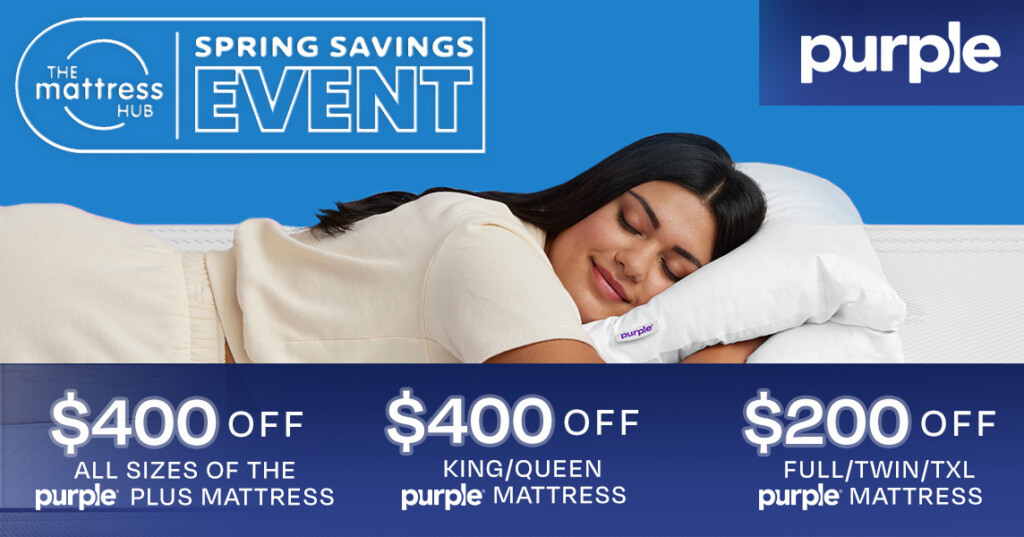 Woman sleeping on Purple mattress