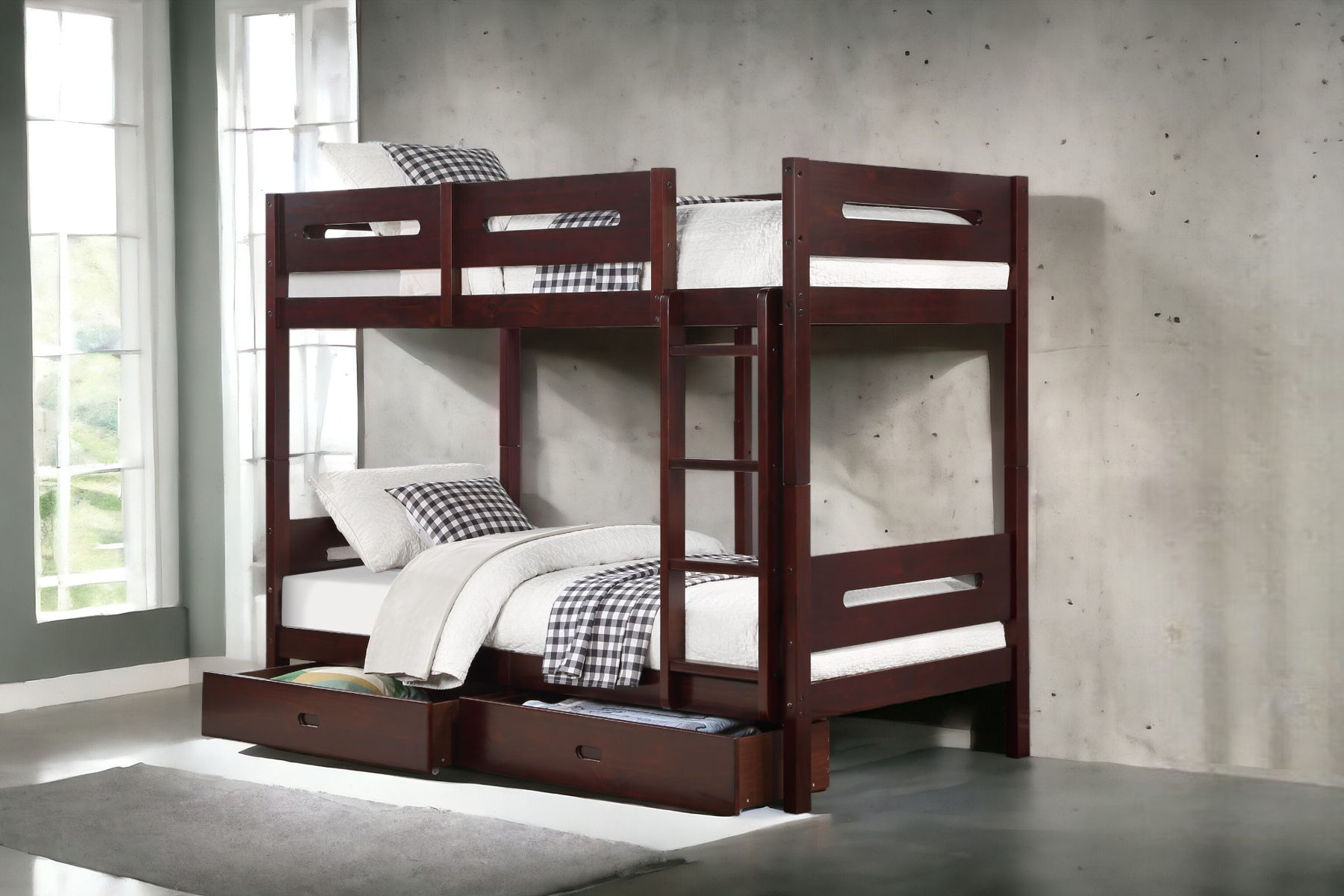 Nissa - Twin Twin Bunk Bed - Espresso - Image 3