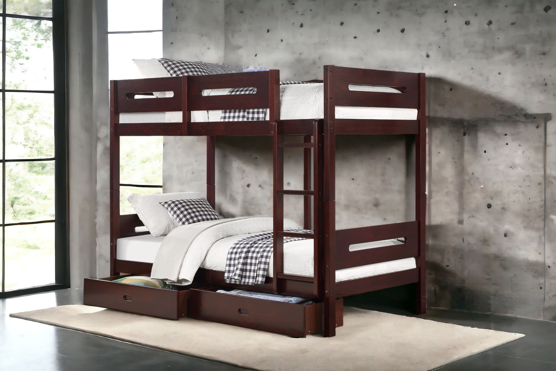 Nissa - Twin Twin Bunk Bed - Espresso - Image 2