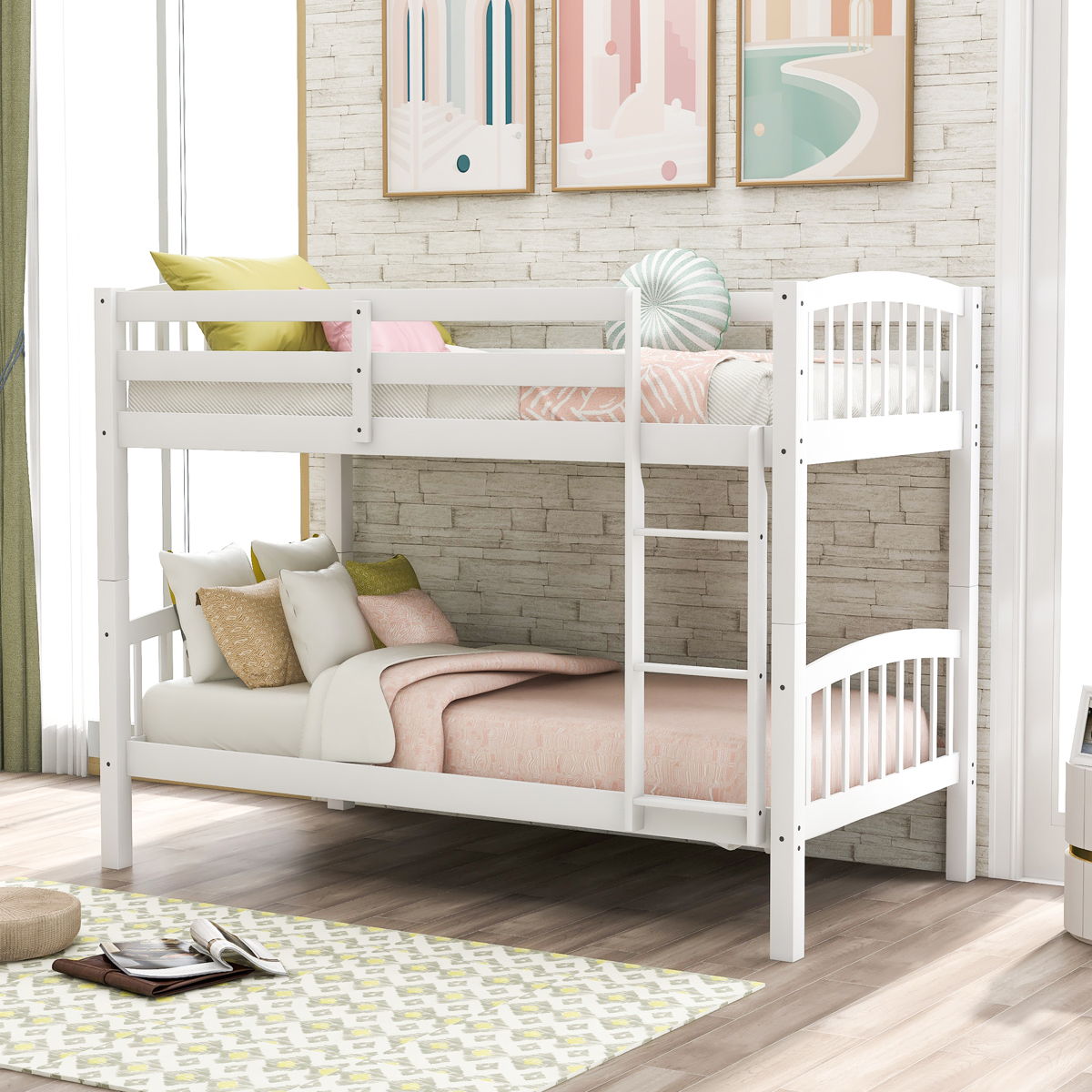 Solid Construction Bunk Bed With Ladder - Image 4