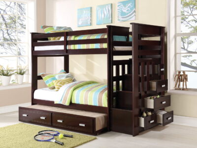 Allentown - Twin / Twin Bunk Bed With Trundle Storage - Espresso