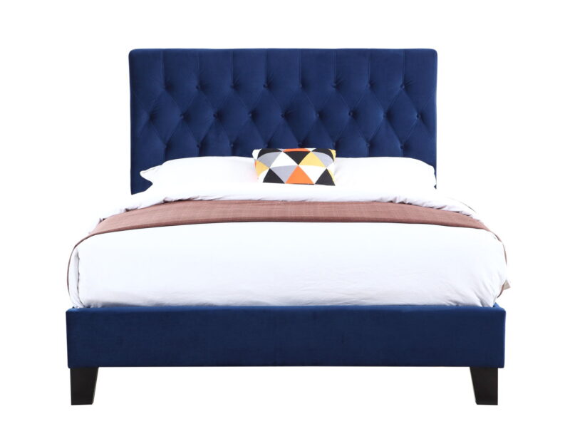 Luma - Queen Upholstered Bed - Blue - Image 4