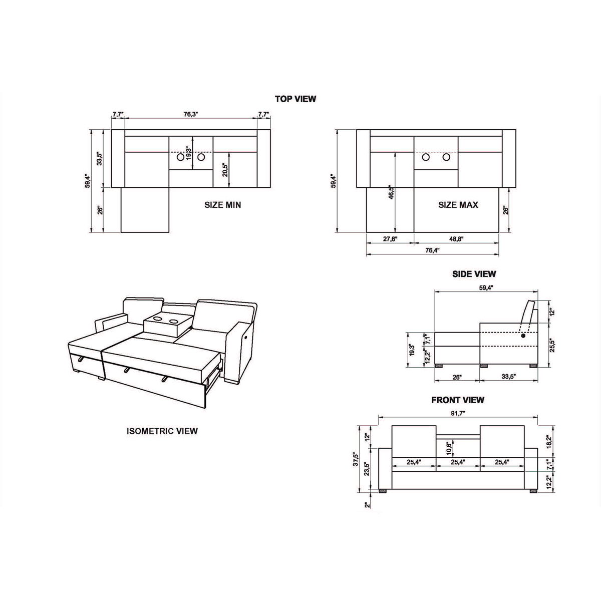 Territory - Pull Out Sofa Bed - Image 2