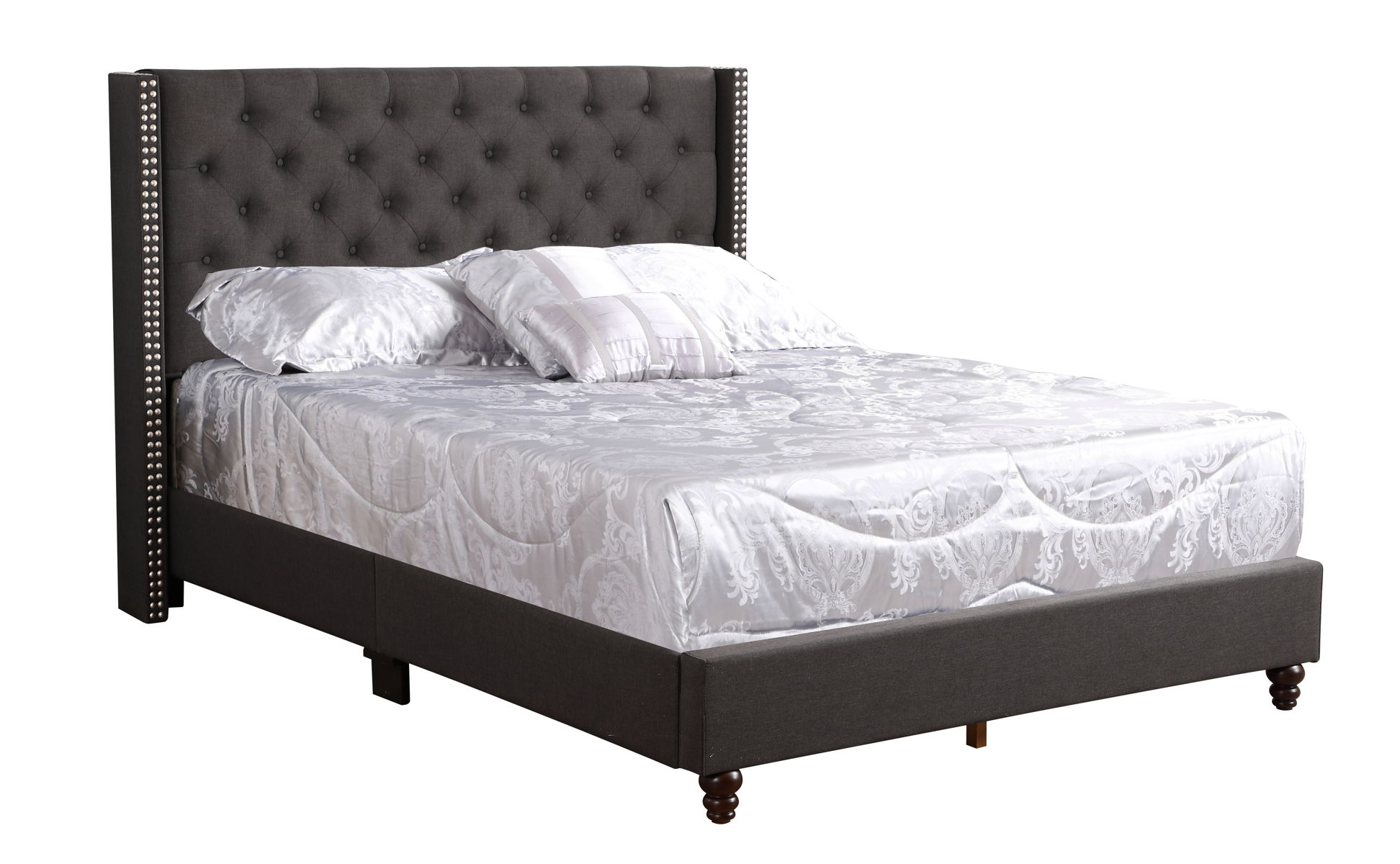 Nailhead Bed Transitional Vibrant - Image 4