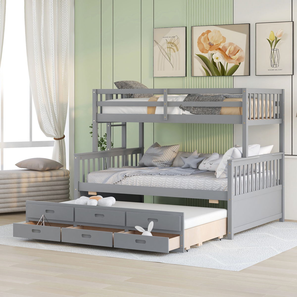 Bunk Bed With Twin Size Trundle And Drawers - Image 10