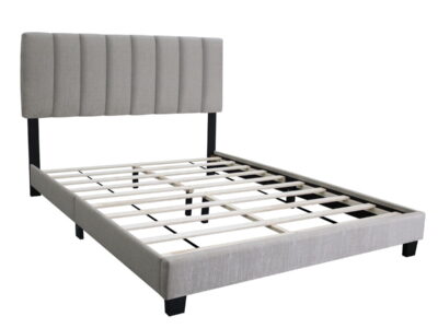 Queen Size Adjustable Headboard Upholstered Bed Frame The Combination Of Modern And Vintage Makes The Whole Visual Effect More Exquisite