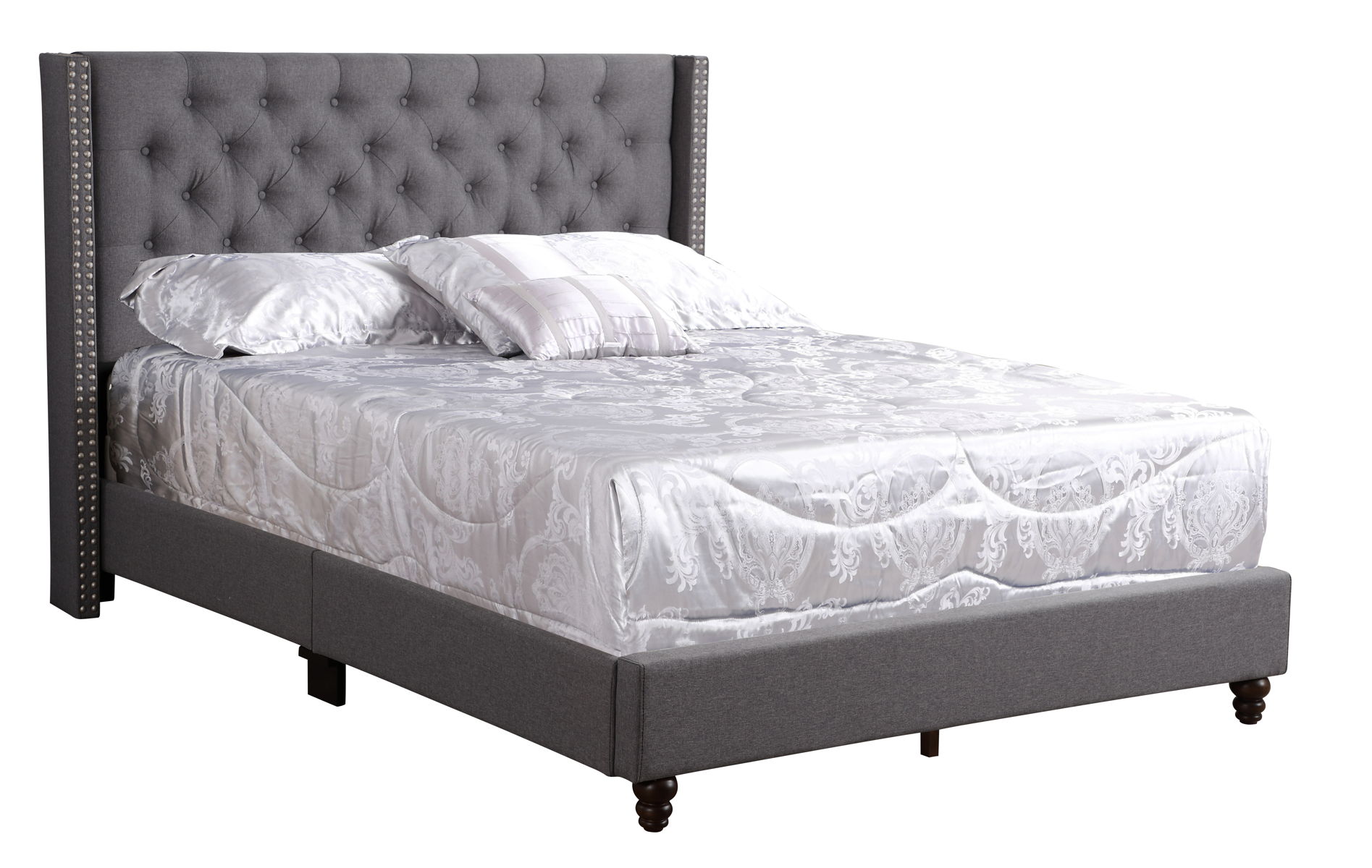 Nailhead Bed Transitional Vibrant - Image 9