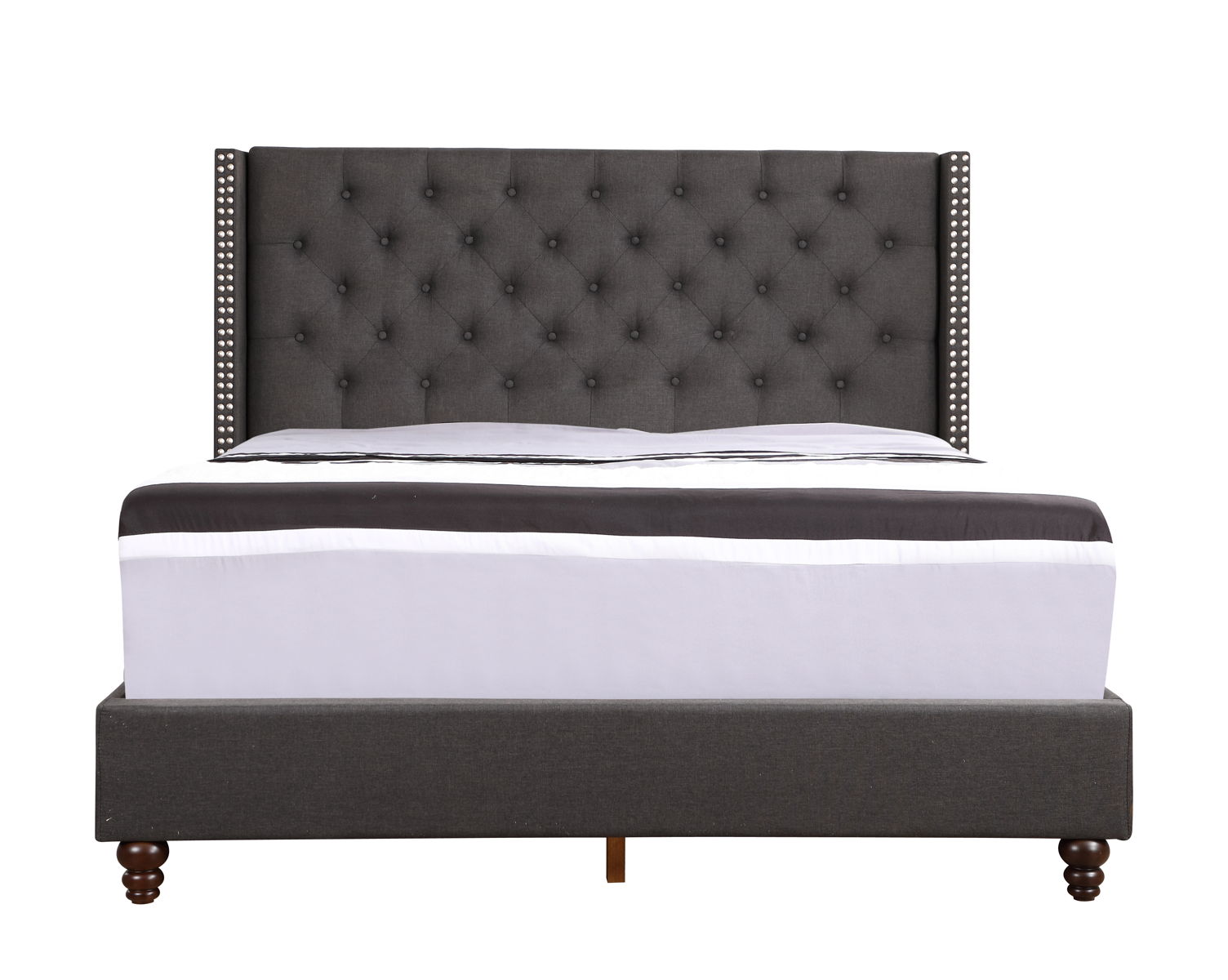 Nailhead Bed Transitional Vibrant - Image 10