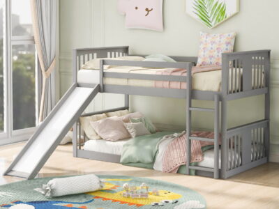Bunk Bed With Convertible Ladder And Slide