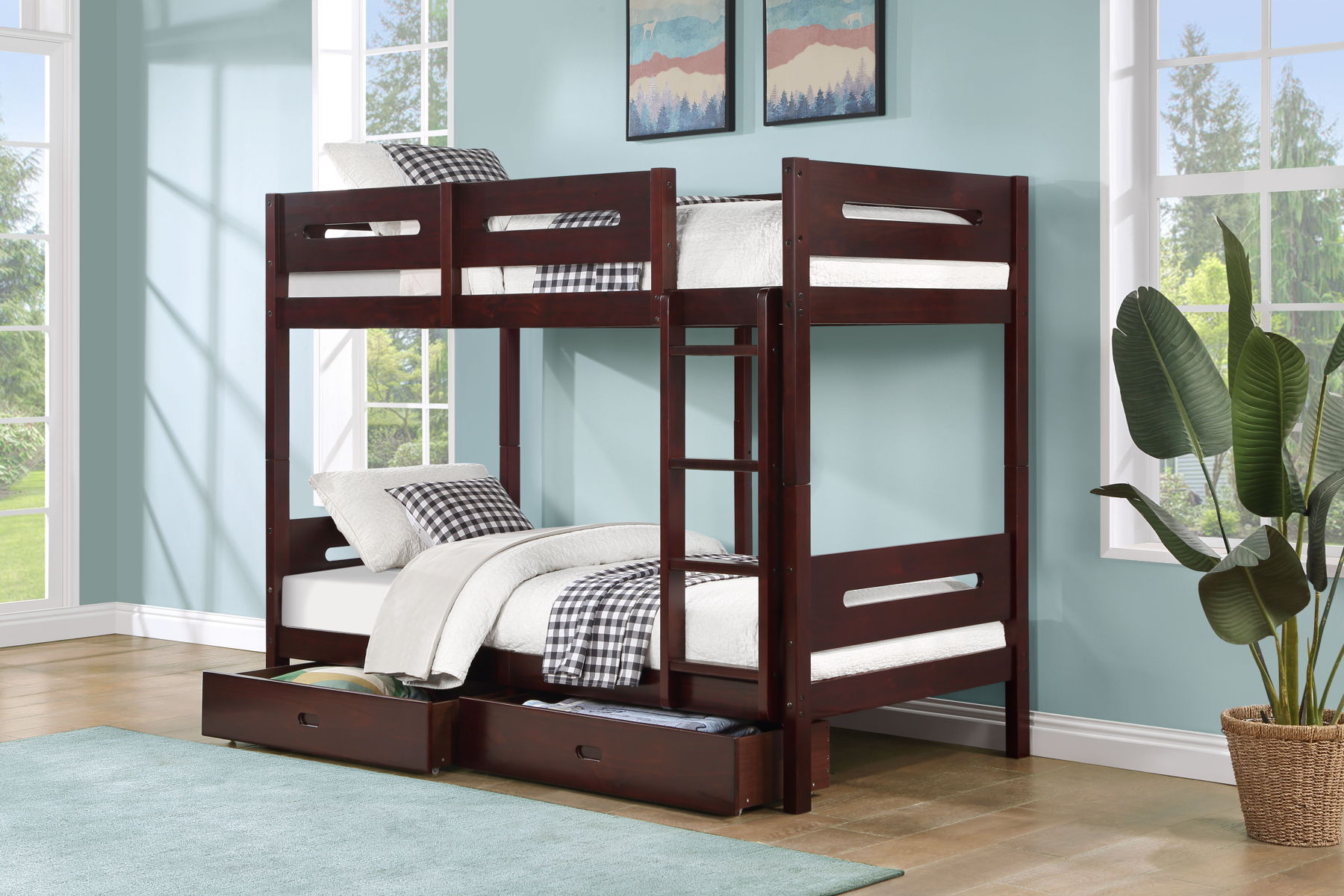 Nissa - Twin Twin Bunk Bed - Espresso - Image 4