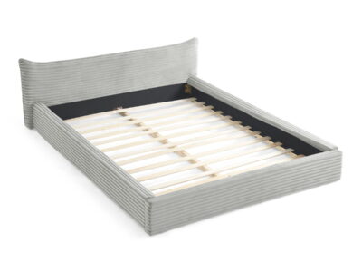 Modern Upholstered Bed Frame With Curved Headboard