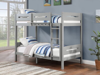 Edah - Twin Twin Bunk Bed - Gray
