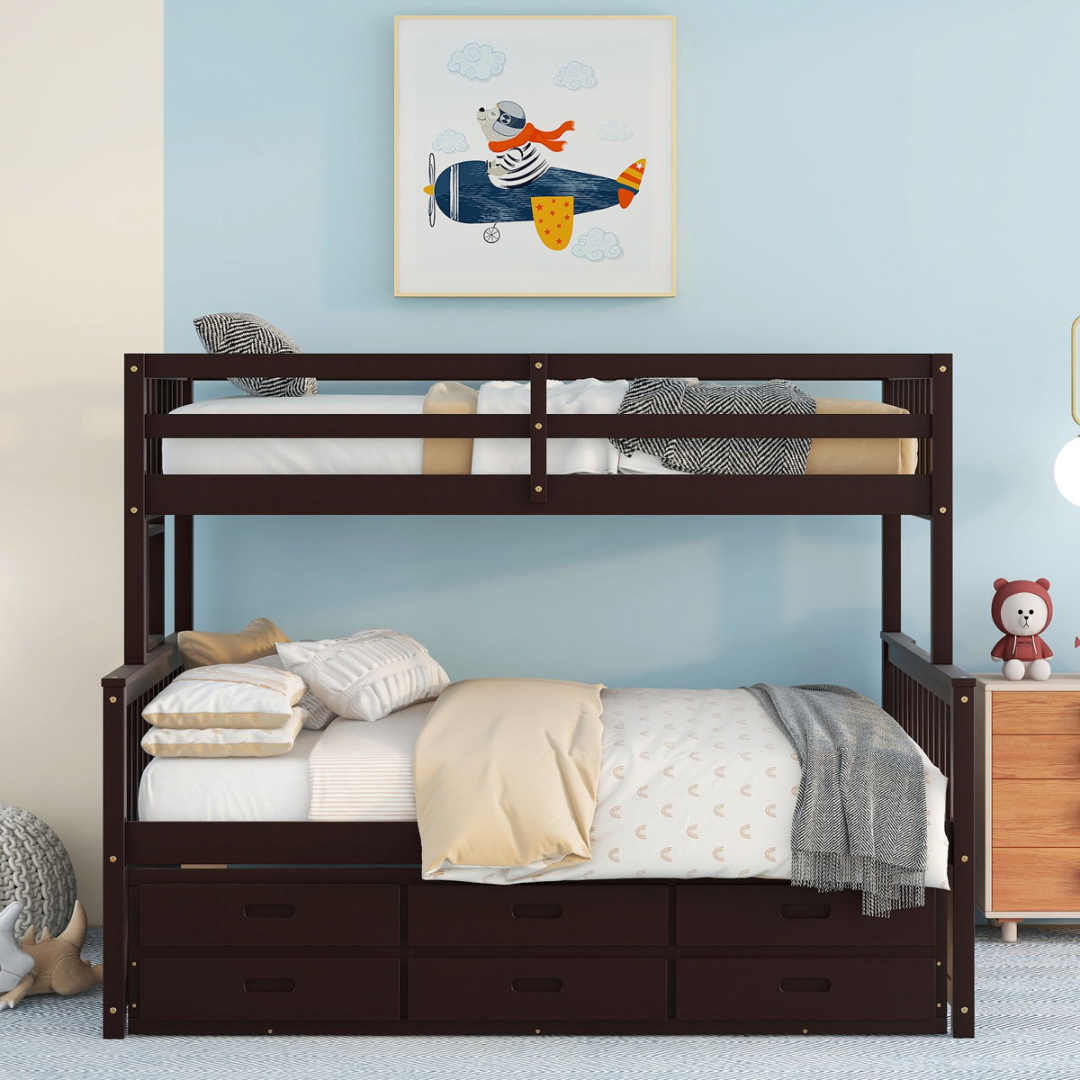 Bunk Bed With Twin Size Trundle And Drawers - Image 3