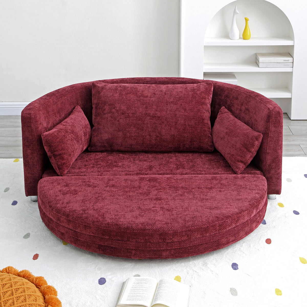 Multi-Functional Foldable Sleeper Sofa Bed, Floor Sofa Chair Bed, Circular Adjustable Futon Sitting And Sleeping Sofa - Image 6