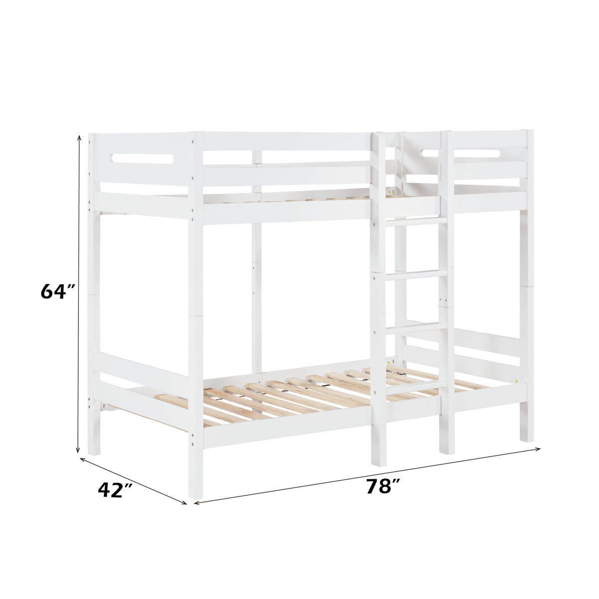 Esin - Twin Twin Bunk Bed - White - Image 4