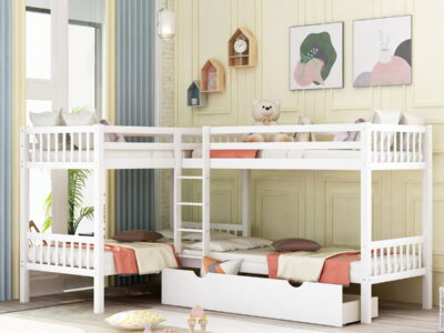 L Shaped Bunk Bed With Drawers