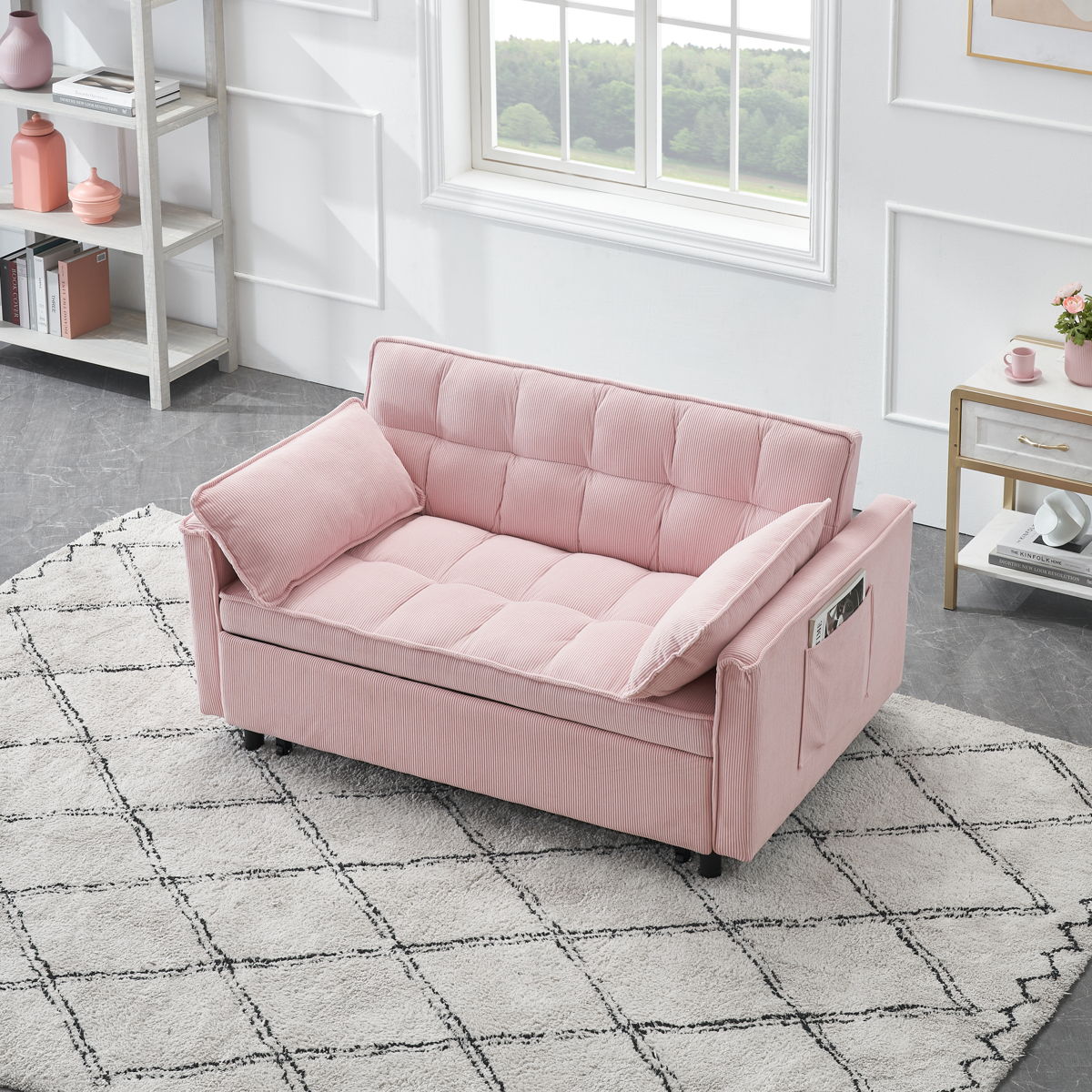 Folding Sofa Bed With Adjustable Back Access To Sofa Recliner Single Bed Adult Modern Chair Bed - Image 6