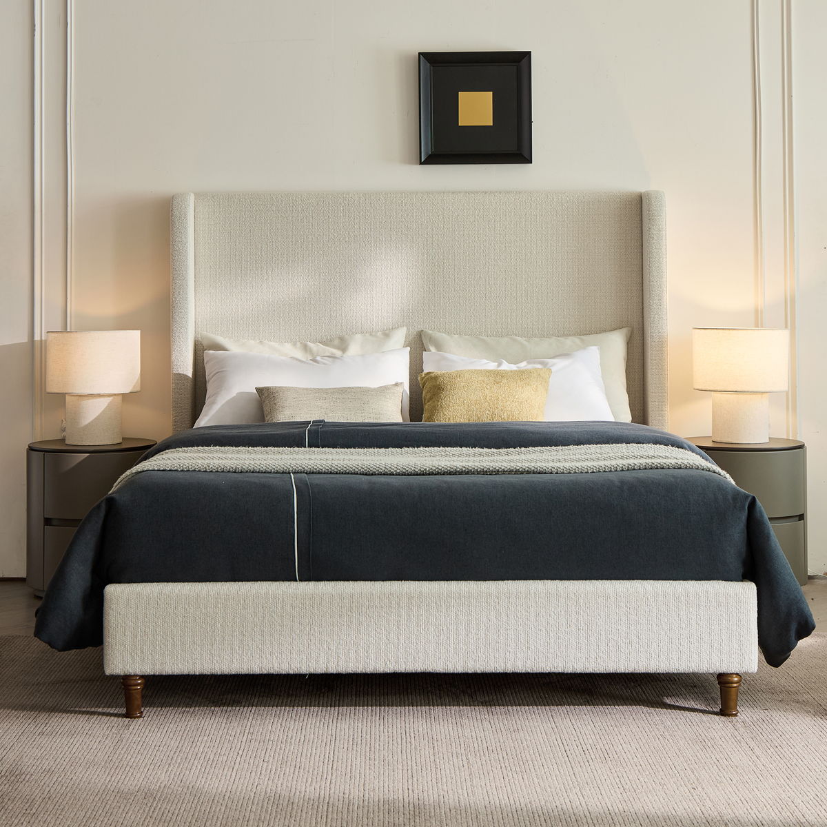 Harper - Tall Headboard Upholstered Bed With Elegant Simplicity - Image 3