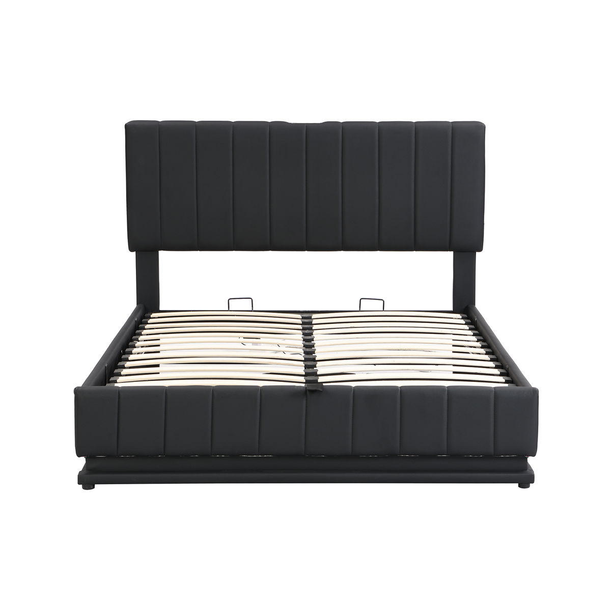 Upholstered Bed With Hydraulic Storage System And LED Light, With Sockets And USB Ports - Image 11