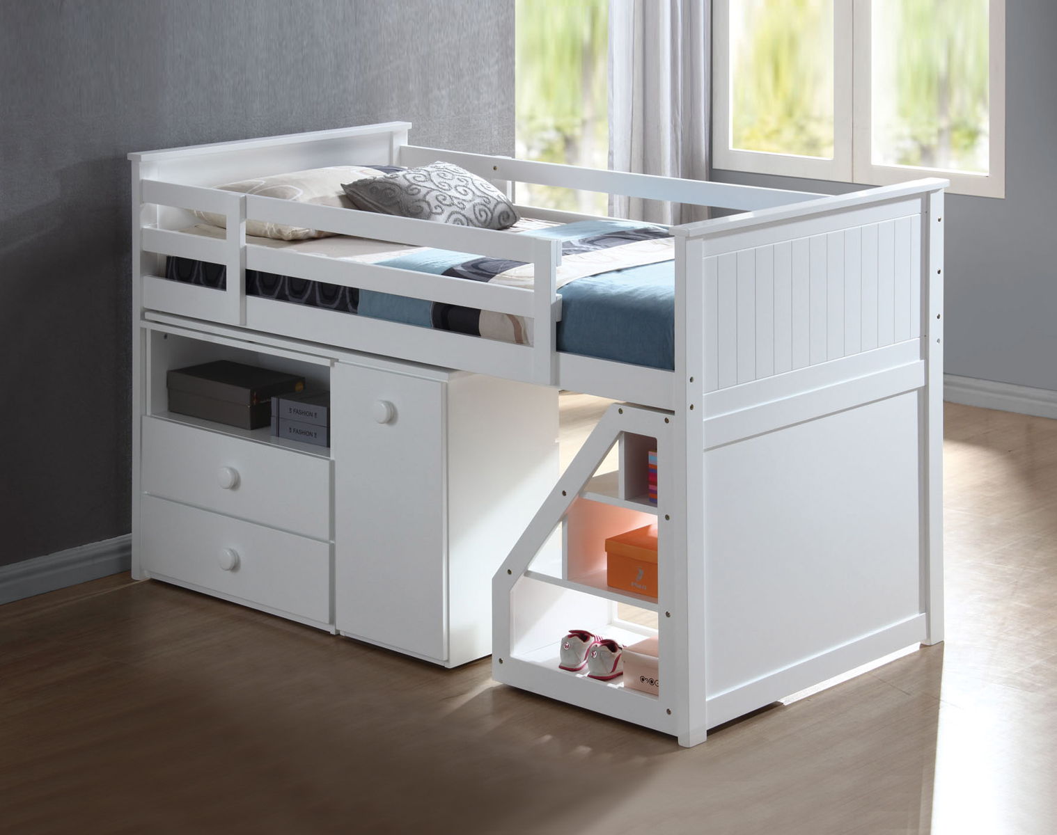 Wyatt - Twin Loft Bed Set - White - Image 3