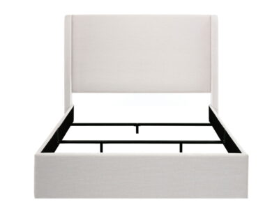 Caron - Upholstered Wingback Bed With High Headboard