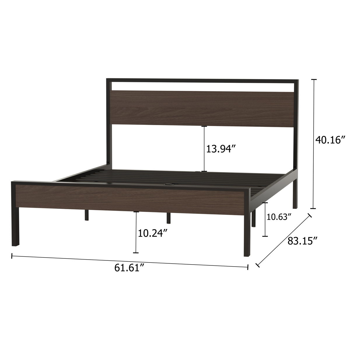 Ceres - Metal Bed With Wood Headboard & Footboard - Image 4