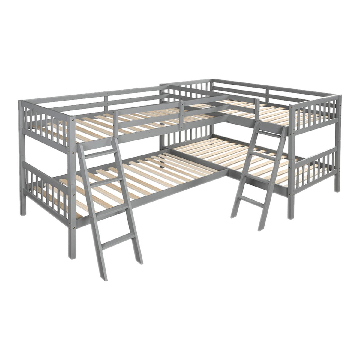 L Shaped Bunk Bed With Ladder - Image 6