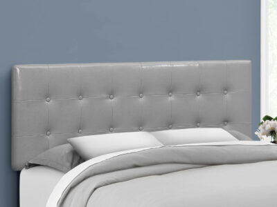 Queen Size, Bed Headboard Only, Upholstered, Durable Construction Transitional - Gray
