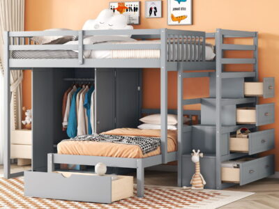 Bunk Bed With Wardrobe, Drawers