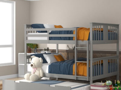 Bunk Bed With Ladder For Bedroom, Guest Room Furniture