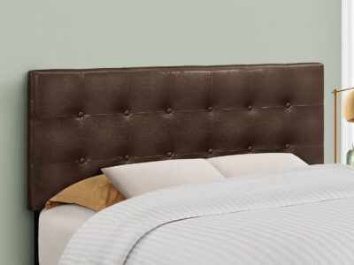 Full Size, Bed Headboard Only, Upholstered, Transitional - Brown