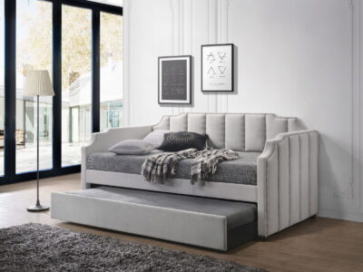 Peridot - Twin Daybed With Trundle - Dove Gray