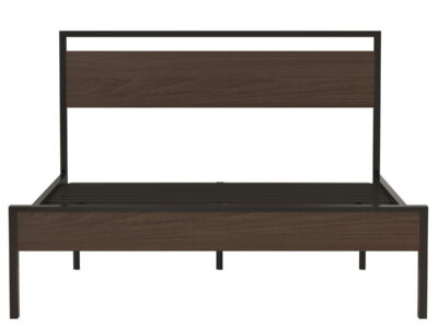 Ceres - Metal Bed With Wood Headboard & Footboard
