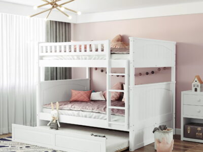 Bunk Bed With Twin Size Trundle, Guardrails