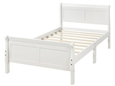 Platform Bed Frame Mattress Foundation Sleigh Bed With Headboard / Footboard / Wood Slat Suppor