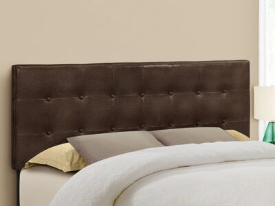 Queen Size, Bed Headboard Only, Upholstered, Transitional - Brown
