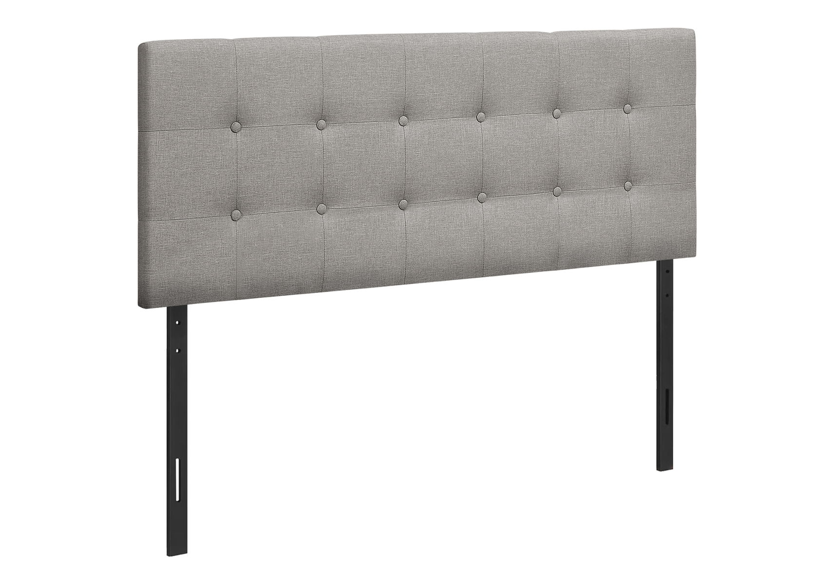Full Size Bed Headboard Only, Upholstered, Transitional - Gray - Image 4