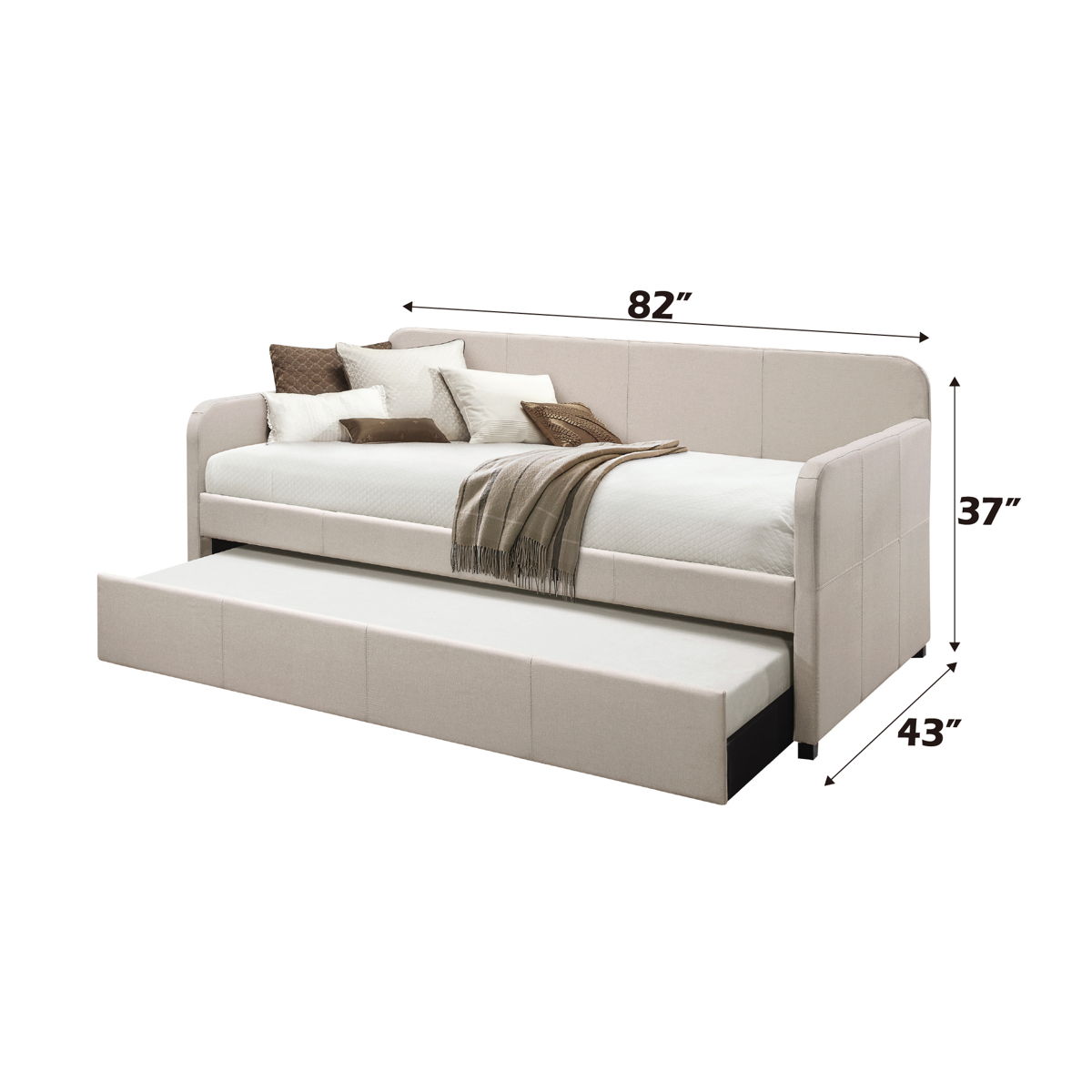 Jagger - Twin Daybed With Trundle - Fog - Image 2