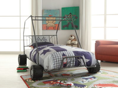 Xander - Twin Go Kart Bed - Gunmetal