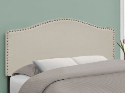 Full Size, Bed Headboard Only, Upholstered, Transitional - Beige