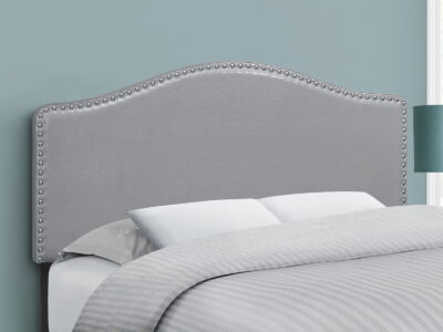 Full Size, Bed Headboard Only, Upholstered Transitional - Gray