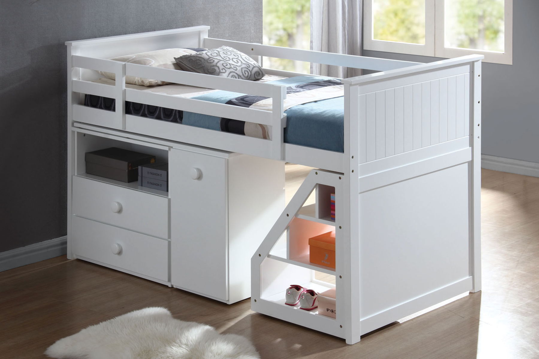 Wyatt - Twin Loft Bed Set - White - Image 4