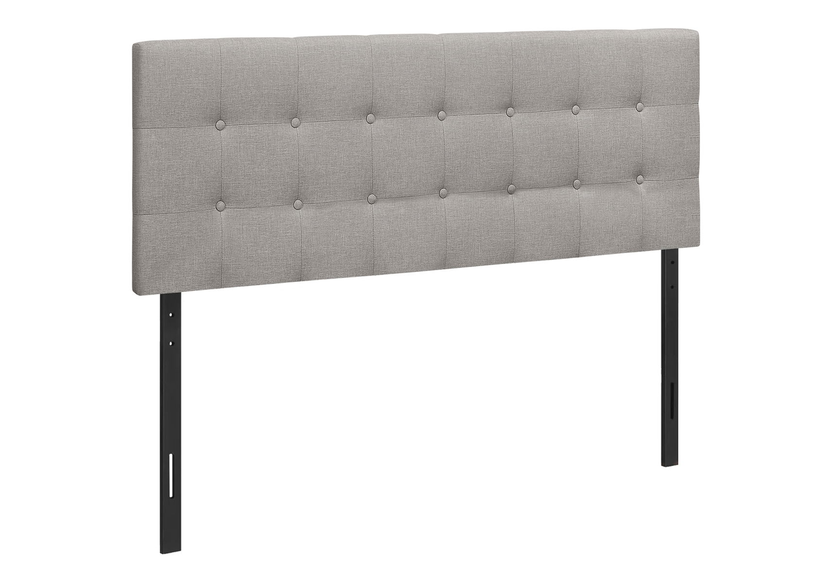 Queen Size, Bed Headboard Only, Upholstered, Durable Construction - Gray - Image 3