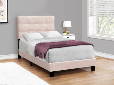 Bed, Upholstered, Frame Only, Transitional