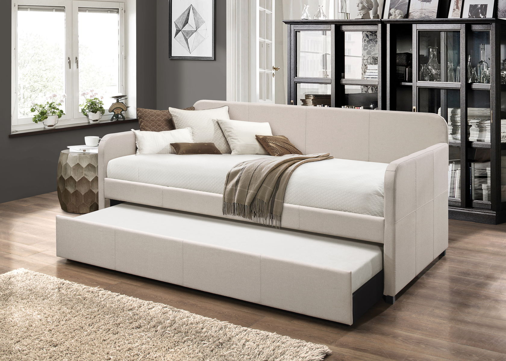 Jagger - Twin Daybed With Trundle - Fog - Image 3