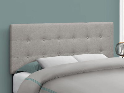 Full Size Bed Headboard Only, Upholstered, Transitional - Gray