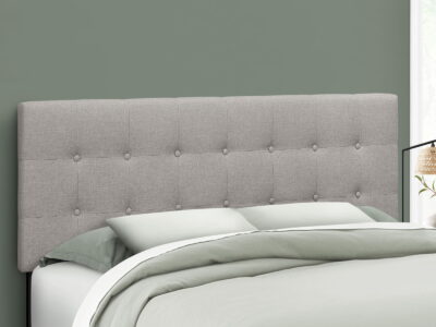 Queen Size, Bed Headboard Only, Upholstered, Durable Construction - Gray