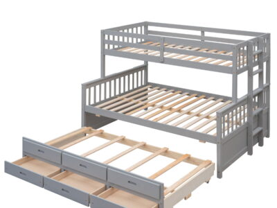 Bunk Bed With Twin Size Trundle And Drawers